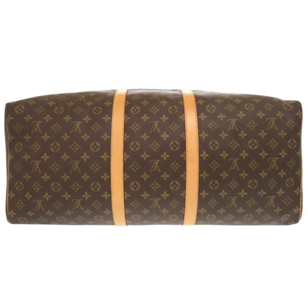 LOUIS VUITTON Brown Monogram Keepall 60 Boston Bag
